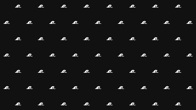 LMH virtual background Wave pattern, white on black