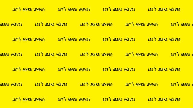 LMH virtual background Make Waves Rows, black on yellow