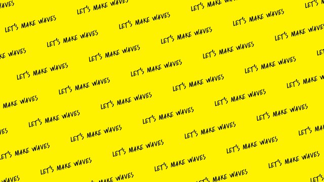 LMH virtual background Make Waves Diagonal, black on yellow