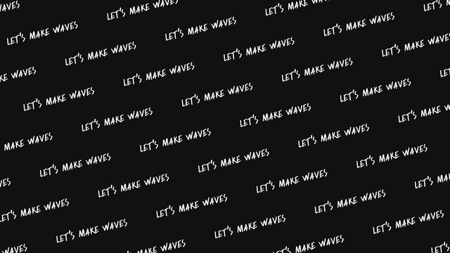 LMH virtual background Make Waves Diagonal, white on black
