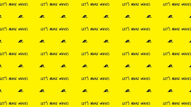 LMH virtual background Make Waves Mixed, black on yellow