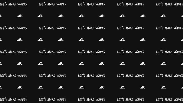 LMH virtual background Make Waves Mixed, white on black