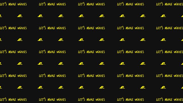 LMH virtual background Make Waves Mixed, yellow on black