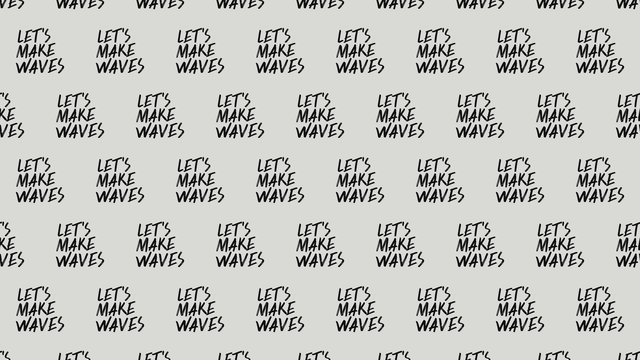 LMH virtual background Make Waves Stacked, black on grey