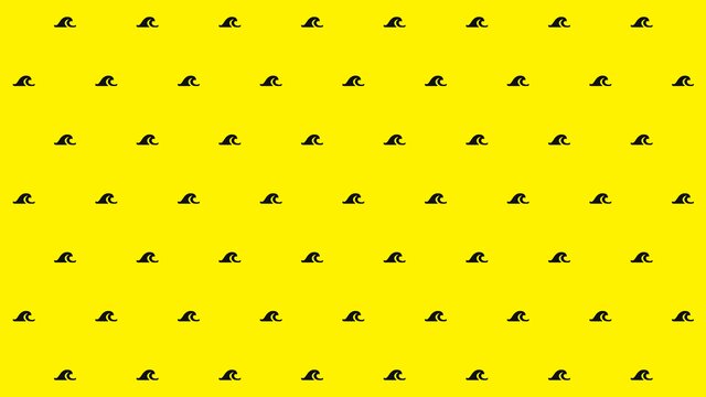 LMH virtual background Wave pattern, black on yellow
